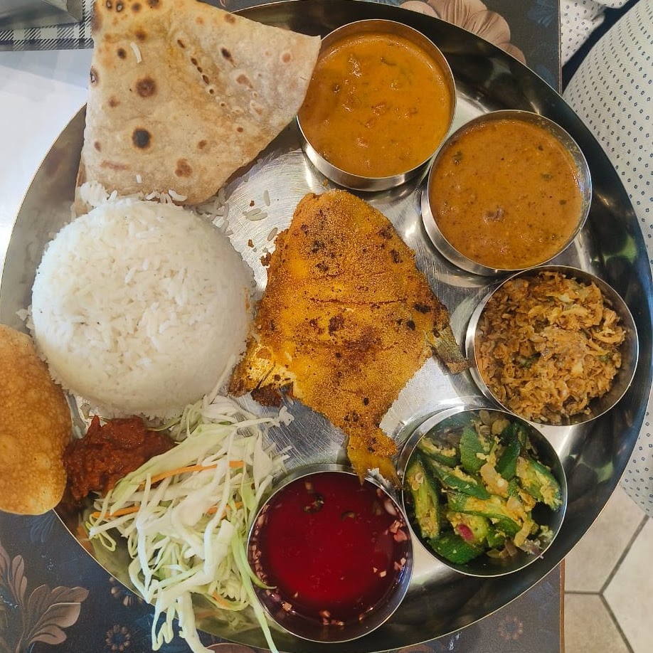 Fish thali at Ta Naa Foods