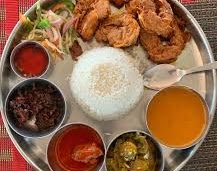 Prawns thali at Ta Naa Foods